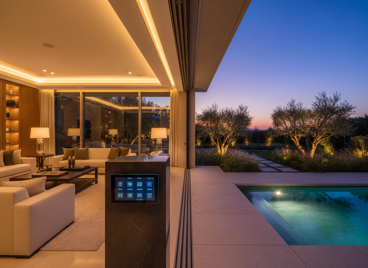 Luxury home with smart home automation